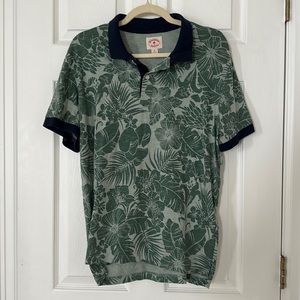 Brooks Brothers Red Fleece Hawaiian Pattern Green Golf Shirt Size XL